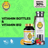 Organic Greek Vitamin B 12 + Vitamin Bottles. Hydrogen Alkaline Generator Water