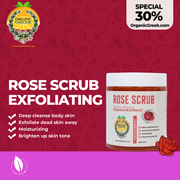Organic Greek Rose Scrub Exfoliating
