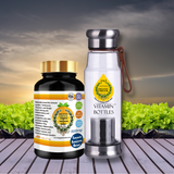Organic Greek Natural Turmeric, Echinacea & Ginger Miracle + Vitamin Bottles Hydrogen Alkaline Generator Water
