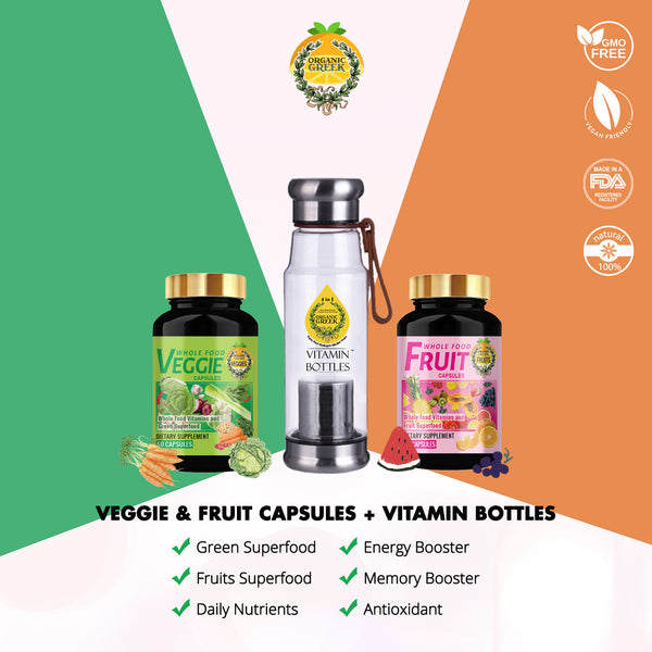 Products Organic Greek Vitamin Bottles + Whole Produce Fruit + Veggie Capsules