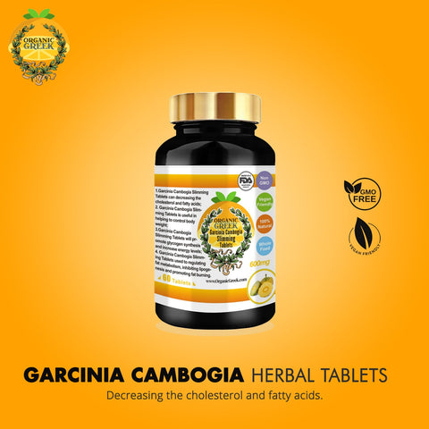 Organic Greek Vitamin Bottles + Garcinia Cambogia Slimming Tablets