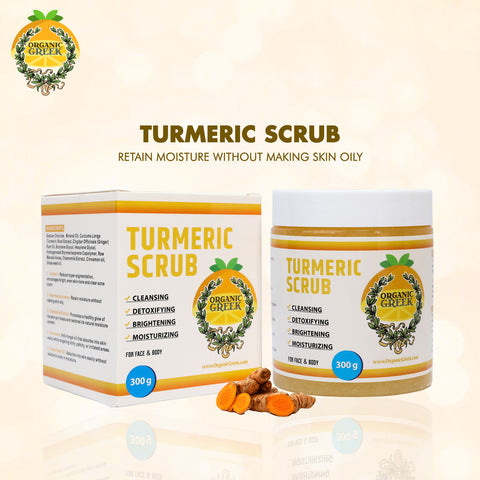 Organic Greek Turmeric Scrub Exfoliating and Moisture Antioxidant for Softer Skin
