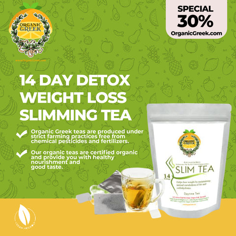 Organic Greek 14 Day Detox Best Weight Loss Slimming Tea, Detox, Cleanse, Speed up Metabolism, Lose Weight Naturally and Healthy
