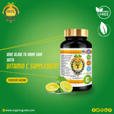 Organic Greek Vitamin C  1000mg Natural Non GMO Vegan Supports Immune System and Collagen Booster