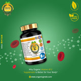 Organic Greek Vitamin B 12 Natural Non GMO Supports Production of Energy , Red Blood Cells, Healthy Nervous System and Energy Metabolism