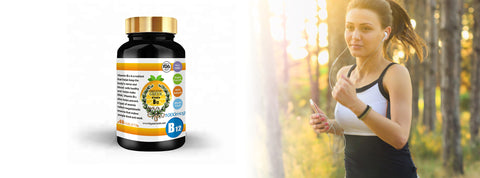 Organic Greek Vitamin B 12 Natural Non GMO Supports Production of Energy , Red Blood Cells, Healthy Nervous System and Energy Metabolism