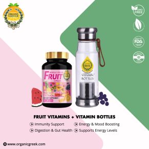 Organic Greek Vitamin Bottles + Organic Greek Whole Fruit Capsules