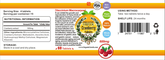 Cranberry Tablets Online inhibit the growth