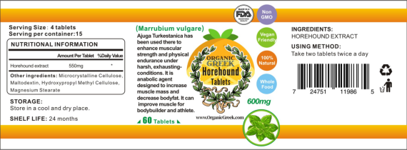 Horehound Tablets to increase muscle mass