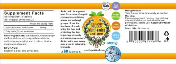 Organic Greek Multi Amino Acid Supplements helps build muscles