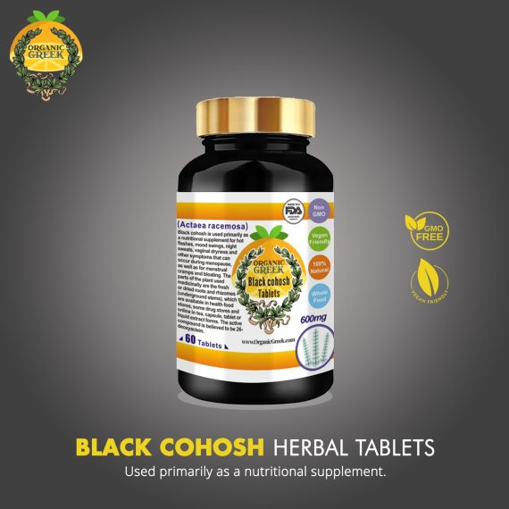 Organic Black Cohosh Tablets for hot flashes