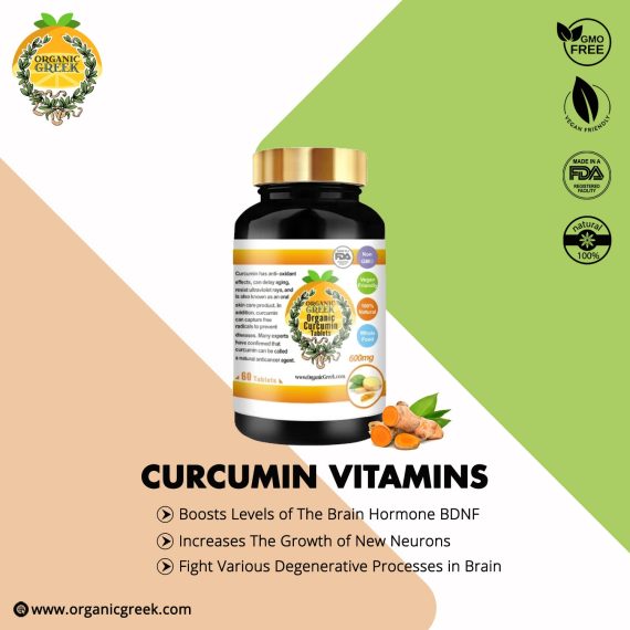 Organic Greek Curcumin Vitamins with powerful anti-inflammatory