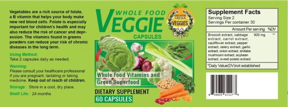 Buy whole produce veggie capsules Antioxidant