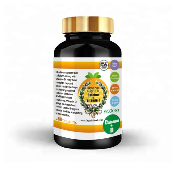 Natural Calcium and Vitamin D Supplement 500mg